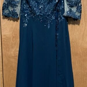 JJ's House Dark Navy Dress with Sequins Mother of the Bride